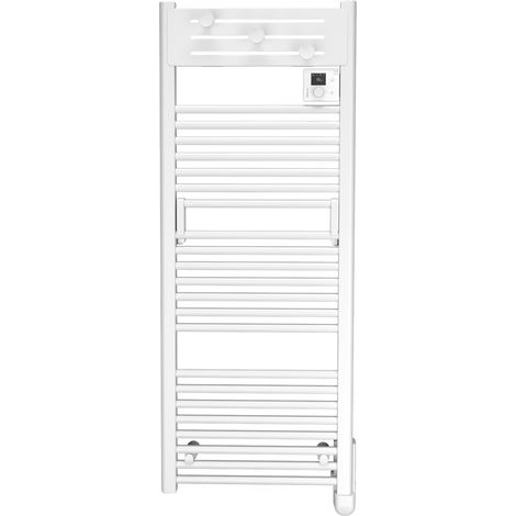 Radiateur sèche serviettes à inertie fluide NOIROT ACTIBAIN CONNECT 750W blanc connecté (1/3)