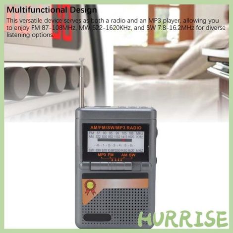 Garosa Radio FM SW FM MW SW Radio à Piles De La Radio Portable Lecteur MP3 Excellent FR luminaire pendule (1/4)