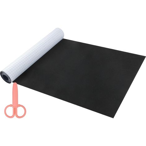Feutrine Autocollante, 40x220cm Rouleau Feutrine Adhesive, H: 1mm, Noire (1/5)