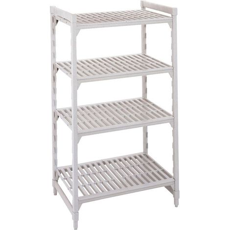 Etagère 4ét. claire-voie 600 x 780 x 1800 mm blanc moucheté - Cambro