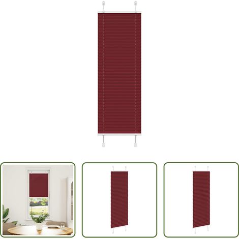 Sichtschutz -  Plissee Bordeauxrot 40x100 cm Stoffbreite 39,4 cm Polyester (1/5)
