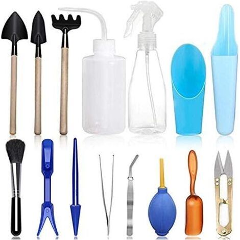 Lot de 15 outils de plantation, ensemble d'outils de transplantation de plantes succulentes, mini outils de plantation de jardin