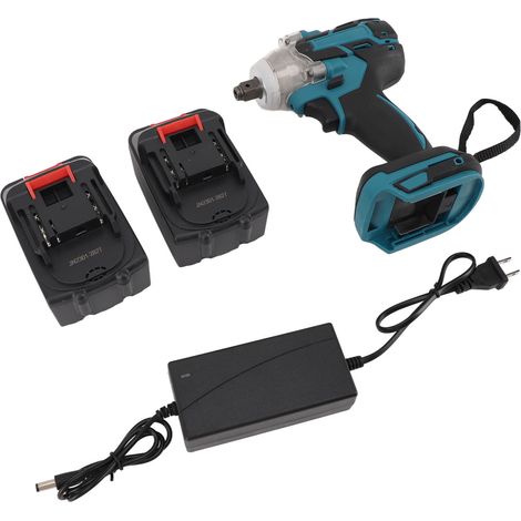 Llave de impacto inalámbrica de 320 Nm, sin escobillas, con velocidad variable continua, luz LED y 2 baterías de 10.000 mAh. (1/5)