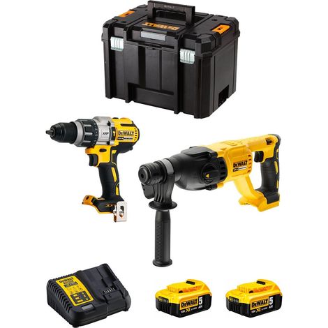 DeWALT Kit DWK222 (DCD996 + DCH133 + 2 x 5,0 Ah + DCB115 + TSTAK VI) (1/5)