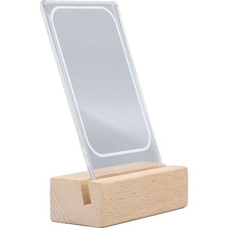 Cadre photo en acrylique transparent avec base en bois et verre, pour photos de 7,6 cm (3 pouces) et billets de cinéma. (1/5)