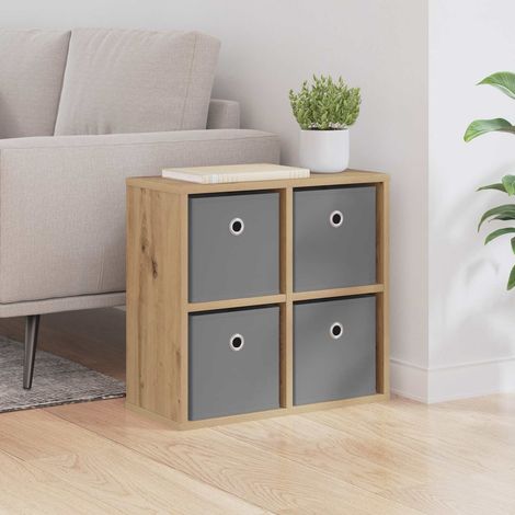 Buffet 4 tiroirs en bois d’ingénierie chêne artisanal 49,5 x 22 x 47 cm - PANGIVO (1/5)