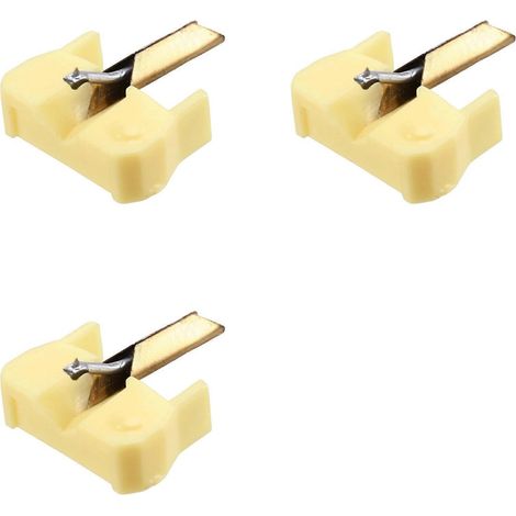 Lot de 3 aiguilles diamantées pour disques vinyle LP Shure M75 M75ED M75-6s DUAL N75 TYPE2 (1/5)