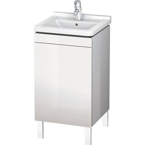 Meuble sous-vasque L-CUBE 447x460x712mm ouverture gauche lin