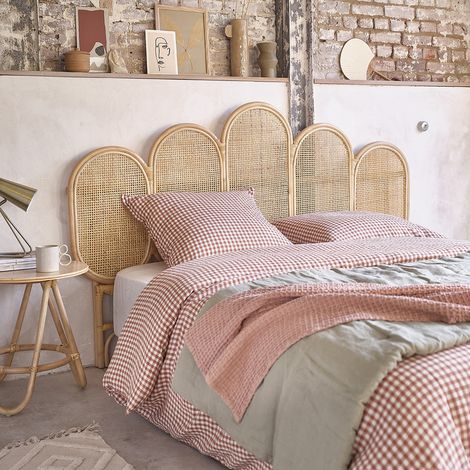 Berah Getah – Tête de lit en rotin naturel 180 cm – Hauteur 115 cm – À poser contre le mur – Livrée montée pour lit 160 cm (1/5)