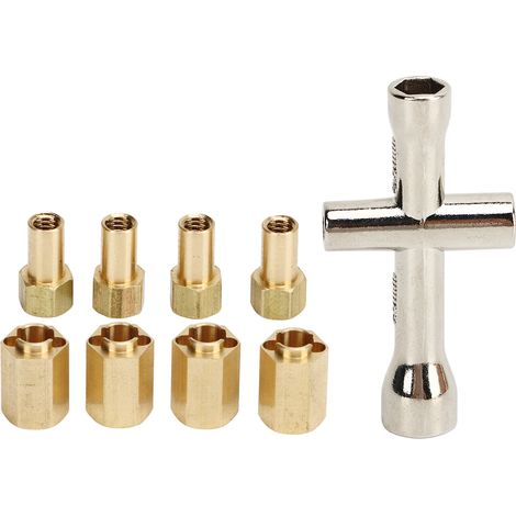 7mm Roues Hexagonales en Laiton Rallonges Combinateur Élargi avec Clé Cruciforme pour Traxxas 1/18 RC Voiture Crawler Pièces de Mise à Niveau (1/5)