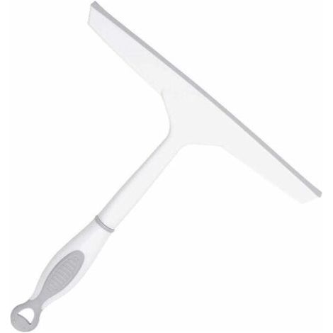QORVA-Raclette de Ménage, Raclette Fenêtre, Raclette Douche, Raclette Fenêtre Douche, PP + TPR Tenu à La Main Raclette Nettoyante pour Écrans Douche, Fenêtres, Carreaux Salle Bains Miroir (Blanc)-Fei 