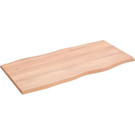 Dessus de table, Plateau De Table bois chêne massif traité bordure assortie LKF80175 (1/4)
