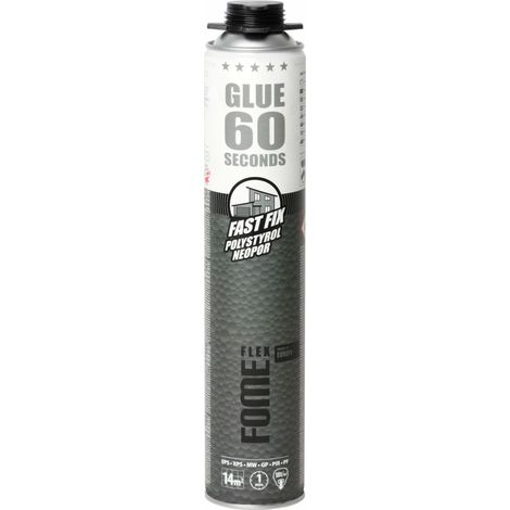 Polyurethan-Klebeschäum FOME FLEX Fast Fix – schnelle Aushärtung 60 s, geringe Expansion, Verklebung & Isolierung – 850 ml