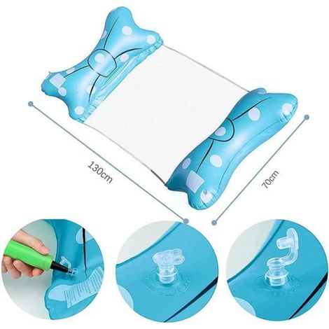 Hamac Gonflable - Piscine - 145 x 70 cm - Charge Maximale 100 kg - Pour Adultes et Enfants - 1 Pièce (1/4)