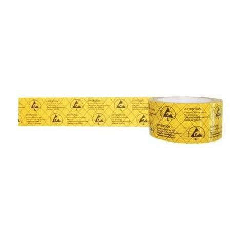 BJZ Nastro adesivo ESD 50 m Giallo, Nero (L x L) 50 m x 50 mm C-195 005-PP
