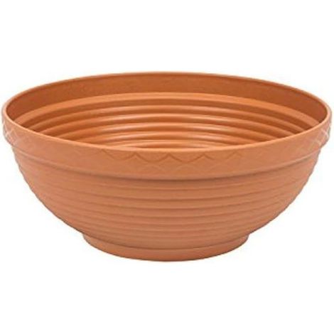 Pot De Fleurs - Bol En Plastique - Diamètre 22.5 Cm - Rond - Percé - 1 Pièce (1/2)