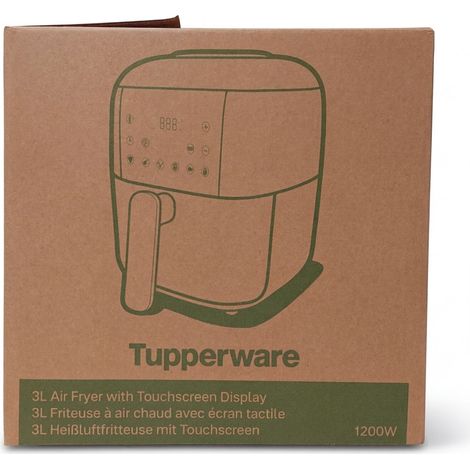 TUPPERWARE - Friteuse à air chaud - 3L 1200W - Écran tactile numérique - Cuisson saine et compacte - Voir photos (1/3)