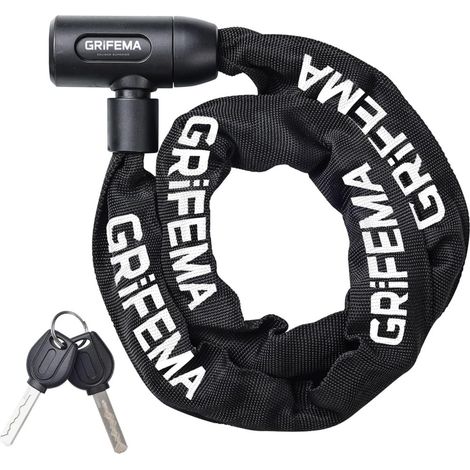 Chaîne de vélo 120 cm, chaîne de vélo haute sécurité, moto, scooter électrique, porte, noir (1/5)