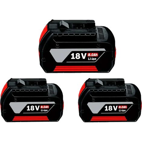 Batterie Li-Ion, 18V, capacité de 8000mAh, 3pcs batterie 8.0AH (1/2)