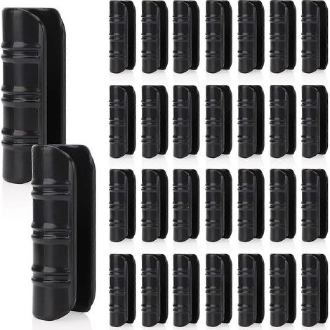 30 colliers de serrage en plastique pour film de serre, colliers de serrage pour tubes de 25 mm pour structures de serres, abris de jardin, supports de bannières - noirs (1/5)