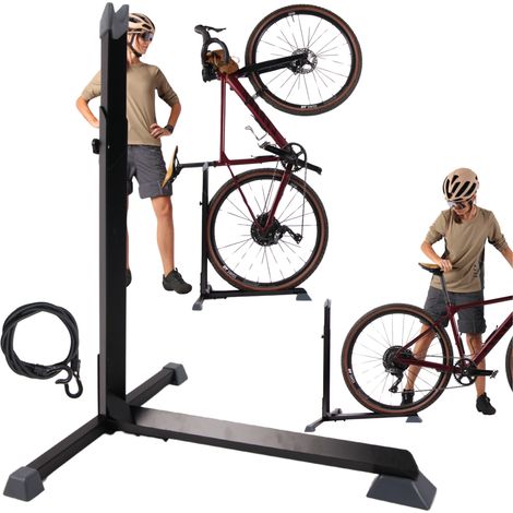 CAVALLETTO VERTICALE PER BICICLETTA, SUPPORTO PER BICICLETTA REGOLABILE