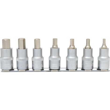 KS Tools 1/2" Bit-Stecknuss-Satz Innensechskant, kurz, 7-tlg - 911.1320 (1/4)