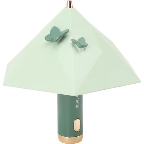 Regenschirmförmige LED-Nachttischlampe, USB-aufladbar, 3 Helligkeitsstufen, 500 mAh, Grün (1/5)