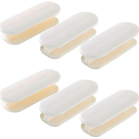 6 Pièces Poignées de Meuble Autocollantes Adhésif Fenêtre Poignée Poignée de Cuisine Autocollante Poignée Porte Coulissante, Blanche (1/5)