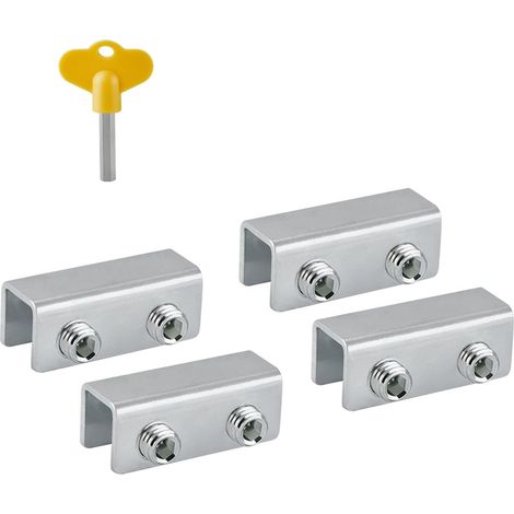 Serrure De Fenêtre - Alliage D Aluminium - Pour Fenêtre Coulissante - Lot De 4 (1/5)
