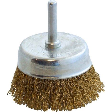 SPAZZOLA A TAZZA PER TRAPANO Ø mm 70 - gambo mm 6 (1/4)