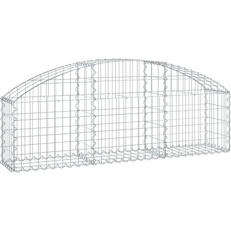Maison Exclusive - Gabione mit Hochbogen 150x30x40/60 cm Verzinkt