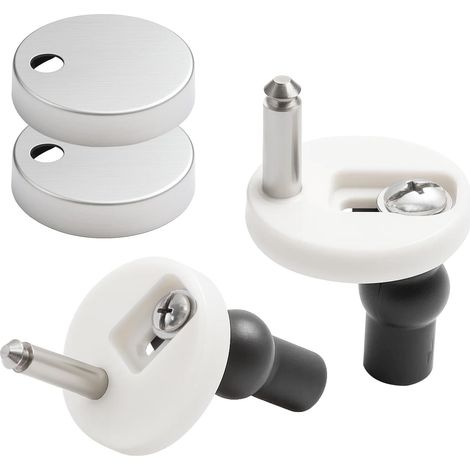 4PCS Toilet Seat Fixings Universal Toilet Seat Accessories Hinges Fittings Bathroom Accessories for WC Toilet Blind Holes (4PCS) (1/5)