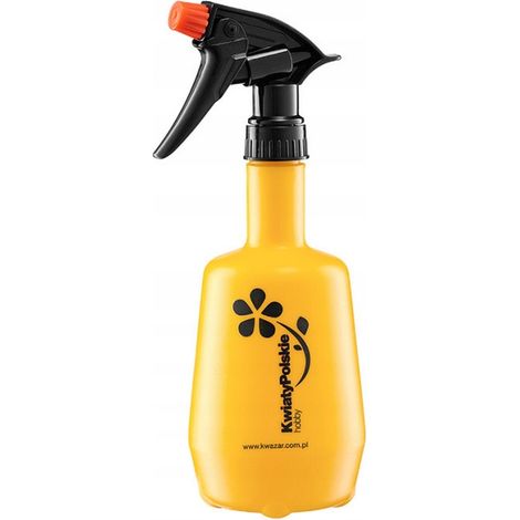 Kwazar, modelo WOK0471, Pulverizador Bratek V-0,6 amarillo, ideal para jardinería doméstica, herramienta ligera para aplicaciones de pesticidas y fertilizantes (1/2)