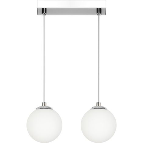 Hängeleuchte, Glaskugellampenschirm, LED E14 pelote 14-398