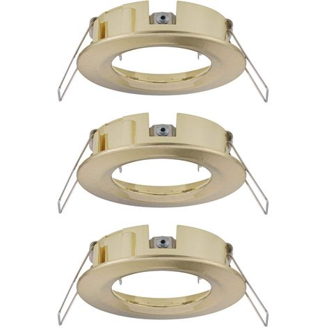 Paulmann 92483 EBL Choose-Set di 3 Anelli da Incasso, 10 W, Ottone Spazzolato, 78 mm (1/5)