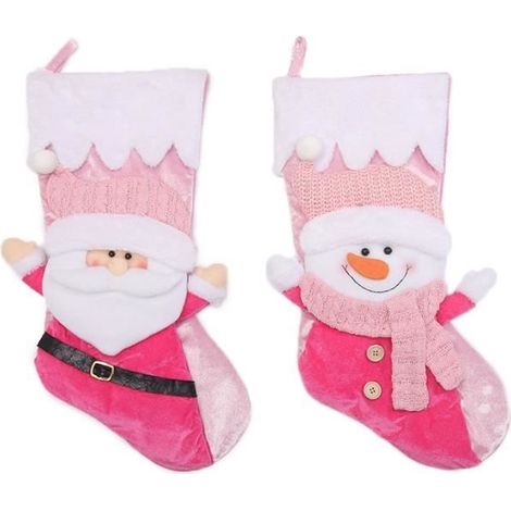 Weihnachtsstrümpfe, Weihnachtsdekoration – Flanell – PP-Baumwolle – 55 x 30 cm (1/4)