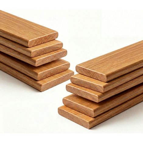 Lot de 10 lattes pour sommier et lit  70 cm - 700x53x8 mm  Bois hêtre durable - 7 plis  Remplacement - Rechange - Renfort pour sommier / bz / clic clac / canapé