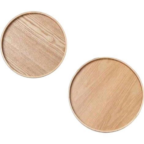Bandeja de madera para servir, diseño minimalista, fácil de limpiar, J250116-B (1/2)