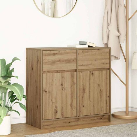 Sideboard mit Schublade Artisan-Eiche 80x34x76 cm Holzwerkstoff