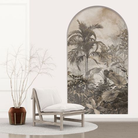 Stickers Trompe l'oeil Arche - Voute - Forêt Tropicale - 70 x 125 cm (1/5)