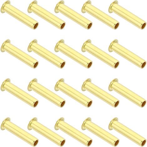 Insert de Compression en Laiton, 40 Pcs 5mm OD x 3mm ID Tube Kit d'Assortiment de Raccords de Compression de Support de Tube d'Insertion pour Tuyau d'Air, d'Huile et d'Eau (1/5)
