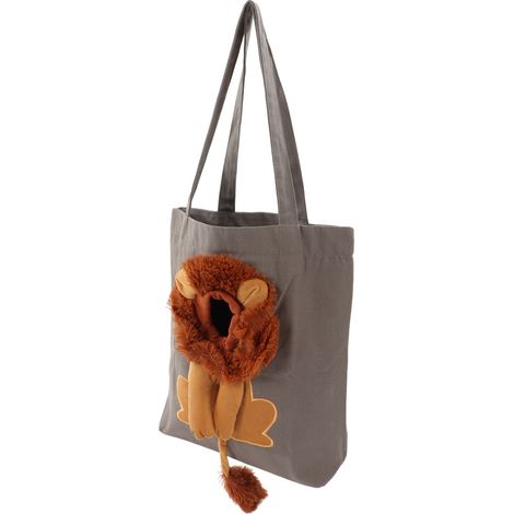 Sac en toile pour animaux de compagnie, mignon, en forme de lion, multifonctionnel, portable, à porter à l'épaule, pour chat de moins de 2,7 kg (type 5). (1/5)