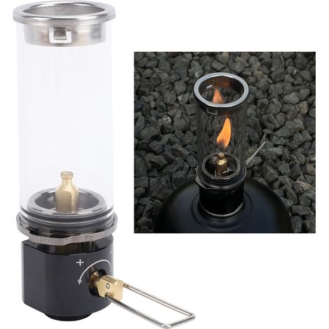 Lanterne Gaz Camping Vintage Lampe Bougie Portable Alliage d'Aluminium 105mm (1/5)