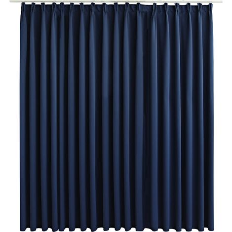 Maison Exclusive - Verdunkelungsvorhang mit Haken Blau 290 x 245