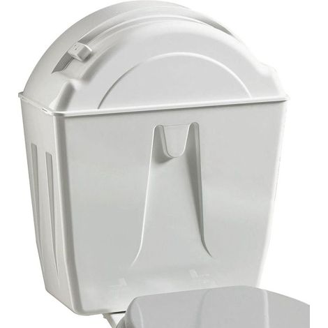 Réservoir de chasse d'eau bas blanc 6L – ABS écologique – Hauteur 490mm, Largeur 415mm, Profondeur 137mm – Chasse à basculement – Waterflush (1/3)
