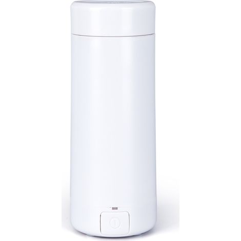 Bouilloire électrique blanche 3 en 1, double bouilloire de voyage en acier inoxydable 304, petite bouilloire portable à chauffe rapide. (1/4)
