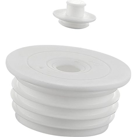 Tuyau Bouchon D'étanchéité, Silicone Bouchon D'étanchéité de Tuyau D'évacuation, Piscine Siphon de Sol Bouchon D'étanchéité de Salle de Bain de Cuisine Outils de Nettoyage D'égout, 70-75mm Blanc (1/5)