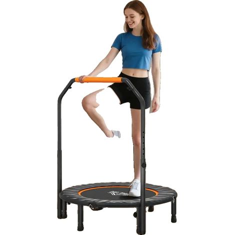 Fitness-Trampolin, verstellbarer Lenker, platzsparendes Design, T0002-01-14314 (1/2)