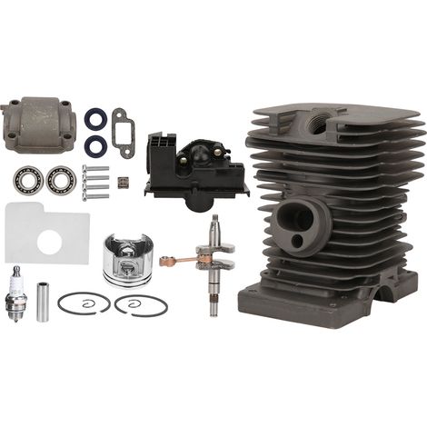 Kit de cilindro y pistón para motosierra Stihl 018 MS180 – 38 mm de aluminio – Completo con cigüeñal y culata. (1/5)