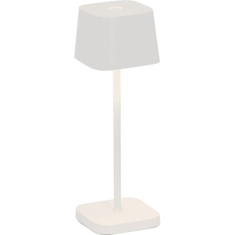 Zafferano OFELIA PRO MICRO Lampada a led da tavolo Bianca ricaricabile e dimmerabile (1/3)